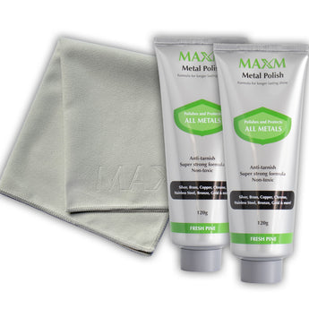 Metal Polish 2 Tubes Special with FREE Polishing Cloth