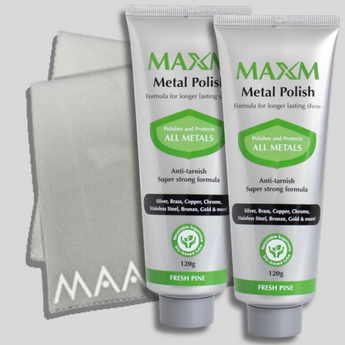Metal Polish 2 Tubes Special with FREE Polishing Cloth