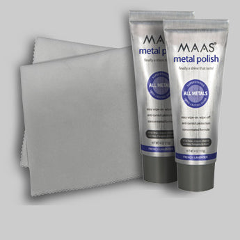 Two tubes Maas Polish and polishing cloth
